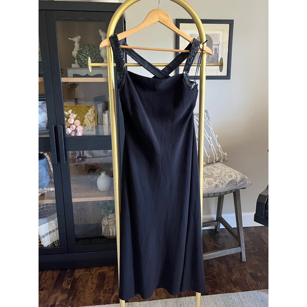 Lauren Ralph Lauren evening dress black sequins 6